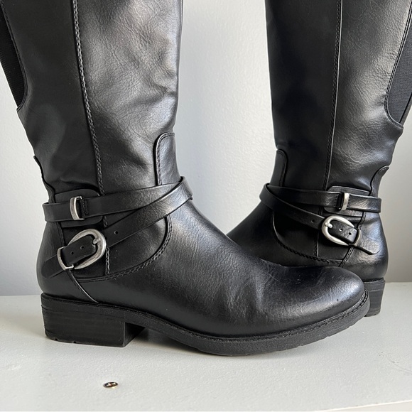 Denver Hayes Black Leather Tall Boots - Picture 10 of 10